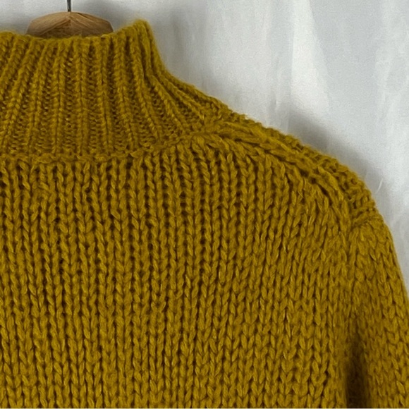 Massimo Dutti Mustard Yellow Turtleneck Sweater Size Small - Picture 12 of 16